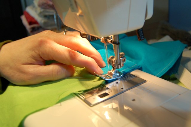 Sew sides and bottom onto main panels Sew sides and bottom onto main panels